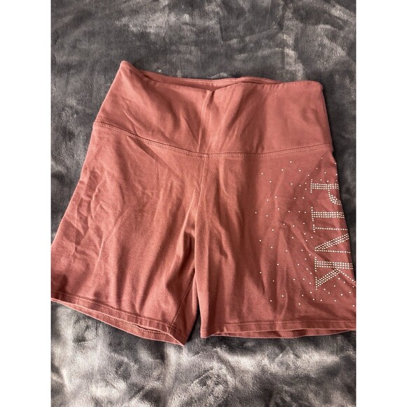PINK Victoria Secret Large Mauve Matching Set Zip Up Hoodie And Bike Yoga Shorts - Picture 3 of 15